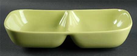Tiempo Lime Green (Sprout) 11" Oval Divided Vegetable Bowl
