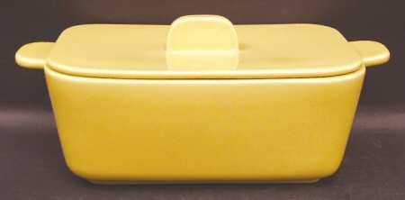 Tiempo Yellow (Mustard) 7" Rectangular Covered Casserole