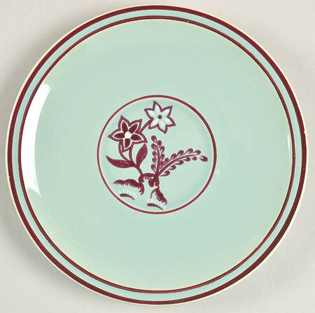 Tiger Flower Celadon Saucer