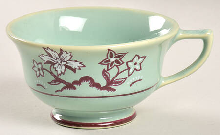 Tiger Flower Celadon Footed Cup