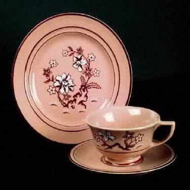 Tiger Flower Coral Salad Plate