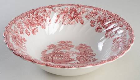 Tonquin Pink 9" Round Vegetable Bowl