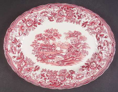 Tonquin Pink 12" Oval Serving Platter