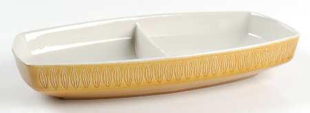 Topaz 10" Oval Divided Vegetable Bowl