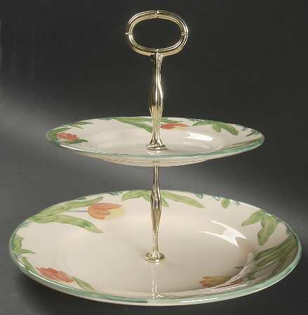 Tulip 2 Tiered Serving Tray (Dinner & Salad Plate)