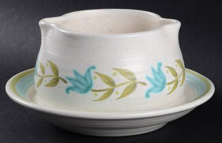 Tulip Time Gravy Boat with Attached Underplate