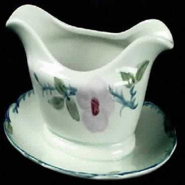 Twilight Rose Gravy Boat with Attached Underplate