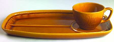 Wheat Golden Brown (Harvest) Snack Plate & Cup Set