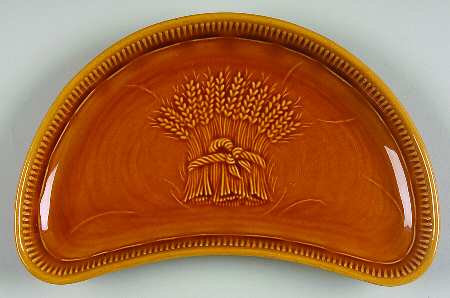 Wheat Golden Brown (Harvest) Crescent Salad Plate