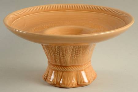 Wheat Light Gold (Summer Tan) Round Compote (Height X Width)