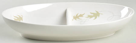 Whirl A Gig 11" Oval Divided Vegetable Bowl