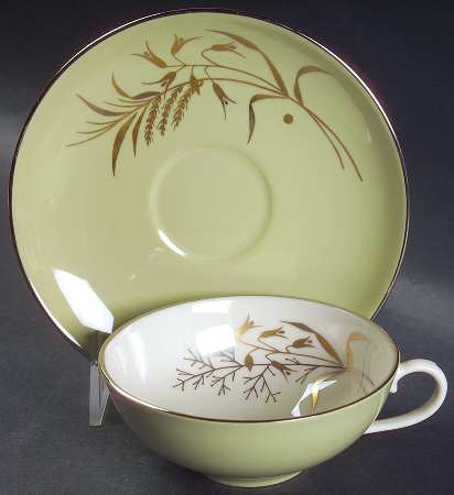 Willow Bouquet Flat Cup & Saucer Set by Franciscan