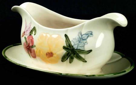Wildflower Gravy Boat with Attached Underplate
