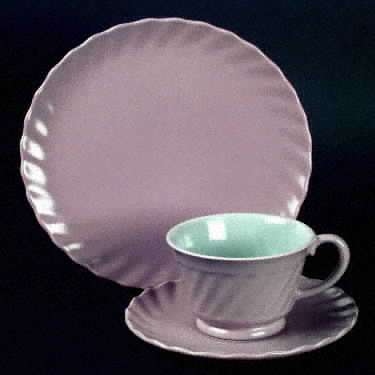 Wishmaker Mauve Footed Cup & Saucer Set by Franciscan