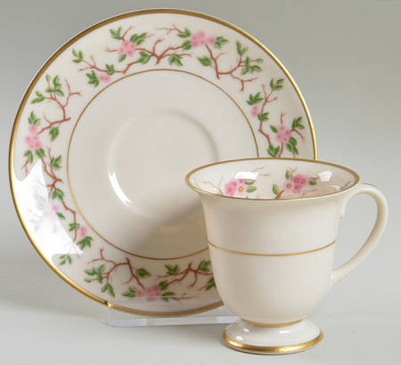 Woodside Footed Demitasse Cup & Saucer Set