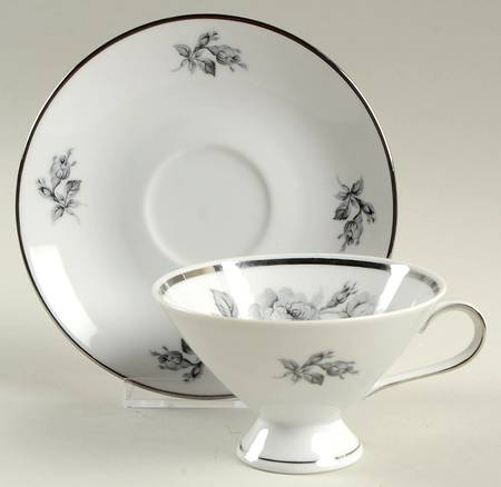 Royal Rose Footed Cup & Saucer Set
