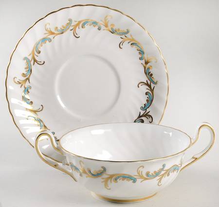 Alexander Footed Cream Soup Bowl & Saucer Set