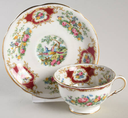 Broadway Maroon Demitasse Cup & Saucer Set