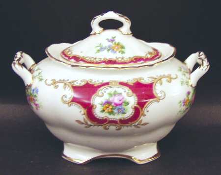 Broadway Maroon Sugar Bowl & Lid