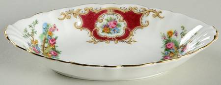 Broadway Maroon 5" Oval Nut Dish