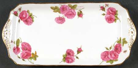 Century Rose Large Sandwich Tray