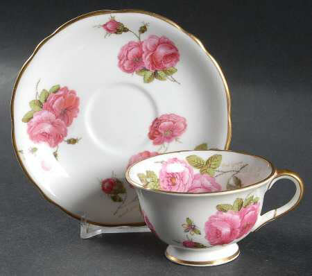 Century Rose Footed Demitasse Cup & Saucer Set