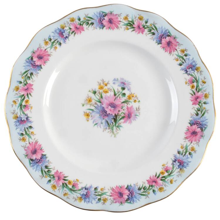 Cornflower Blue Luncheon Plate