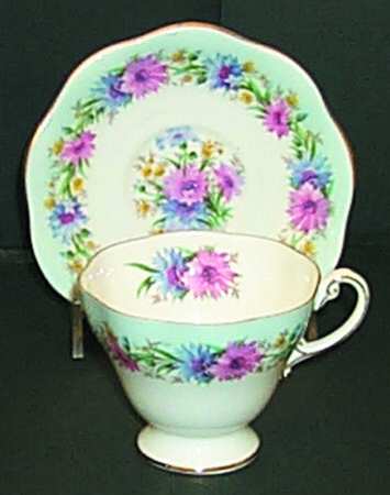 Cornflower Blue Footed Cup & Saucer Set