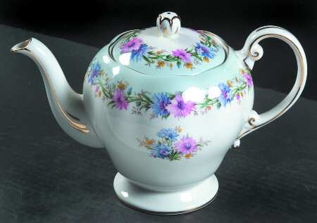 Cornflower Blue Teapot & Lid