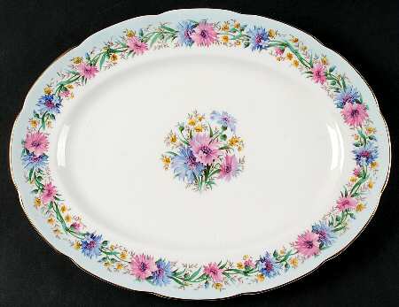 Cornflower Blue 11" Oval Serving Platter