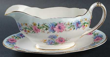 Cornflower Blue Gravy Boat & Underplate