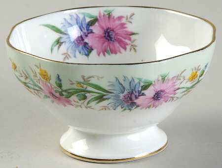 Cornflower Green Mini Open Sugar Bowl
