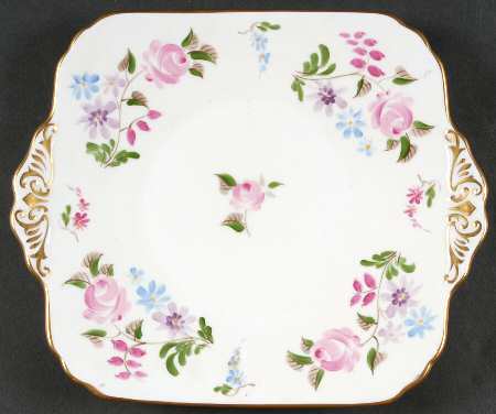 Elaine Square Handled Cake Plate