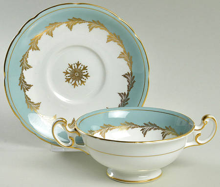 3087 (Scalloped) Footed Cream Soup Bowl & Saucer Set