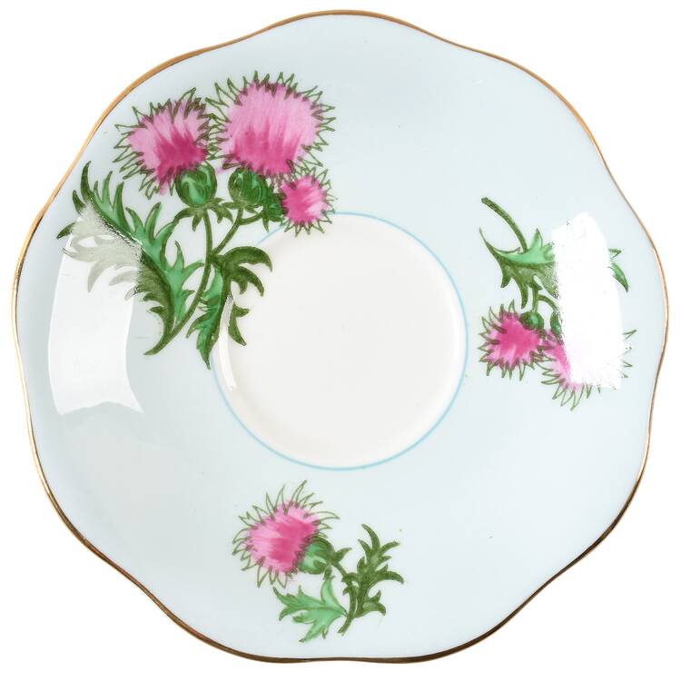 Glengarry Thistle Light Blue Saucer
