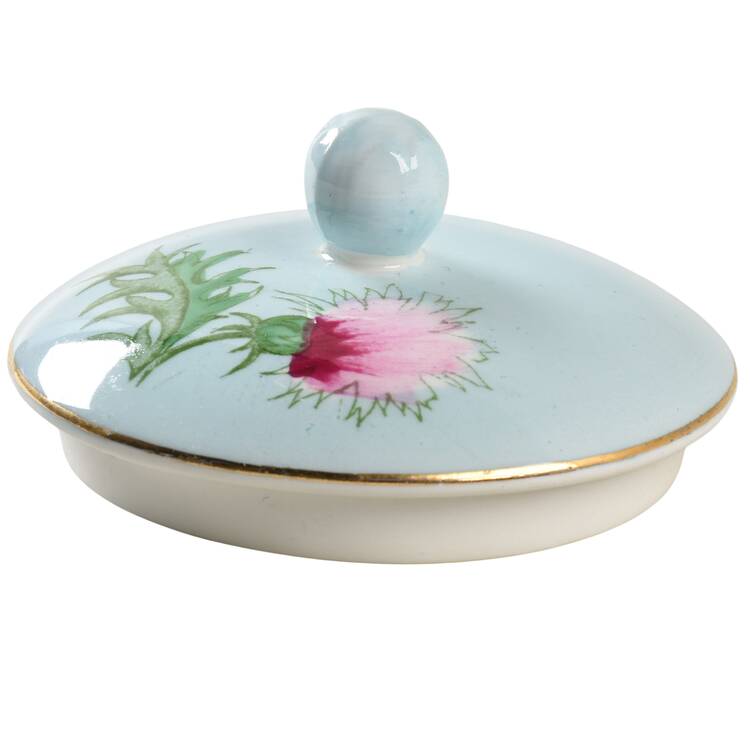 Glengarry Thistle Light Blue Lid for Sugar Bowl