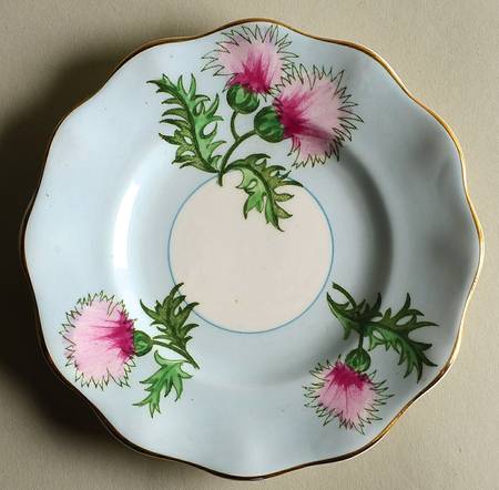 Glengarry Thistle Light Blue Bread & Butter Plate
