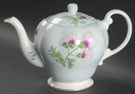 Glengarry Thistle Light Blue Teapot & Lid