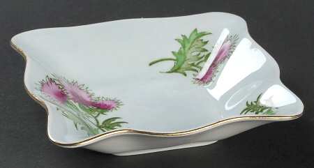 Glengarry Thistle Light Blue 5" Square Nut Dish