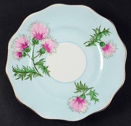 Glengarry Thistle Light Blue Dessert/Pie Plate