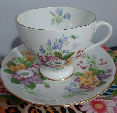 Meadowsweet Footed Cup & Saucer Set