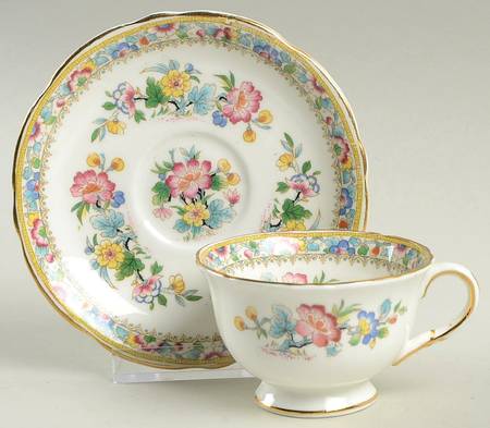 Ming Rose Footed Demitasse Cup & Saucer Set