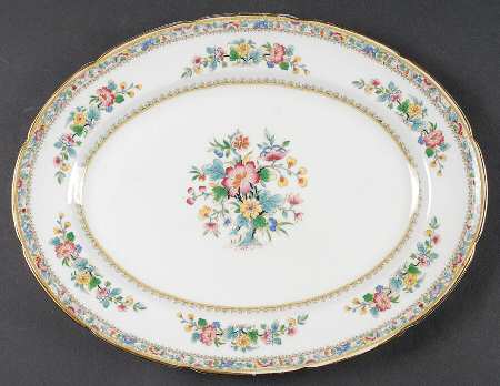 Ming Rose 13" Oval Serving Platter