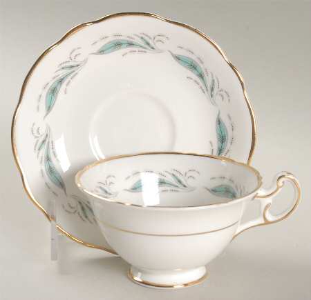 Pine Spray Footed Cup & Saucer Set