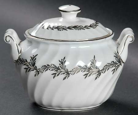 Silver Fern Sugar Bowl & Lid