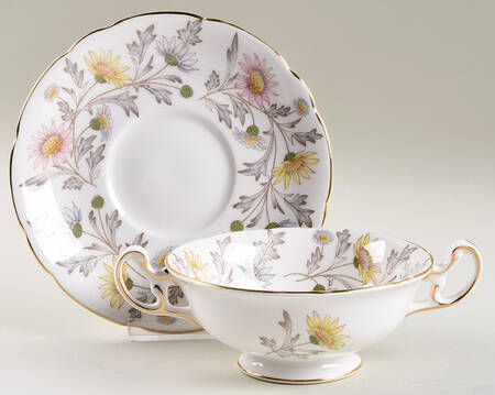 Somerset Footed Cream Soup Bowl & Saucer Set