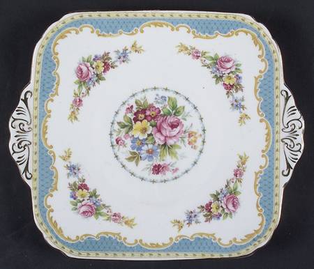 Windsor Blue Handled Cake Plate