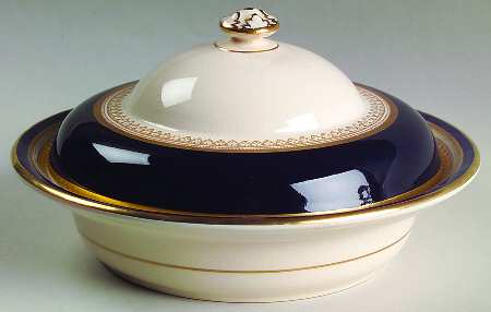 5973 Cobalt (Smooth) Round Covered Butter