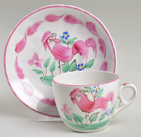 Chanticleer Flat Demitasse Cup & Saucer Set
