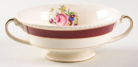 FON1 Footed Cream Soup Bowl